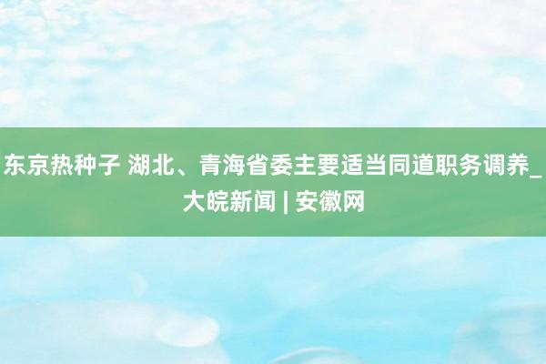 东京热种子 湖北、青海省委主要适当同道职务调养_大皖新闻 | 安徽网